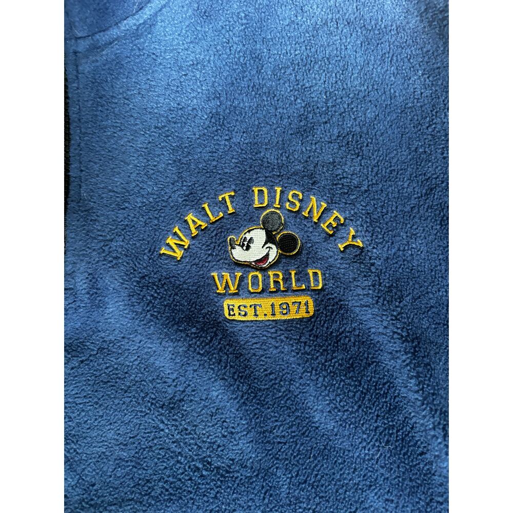 Walt Disney World Fleece 1/4 zip. Navy blue with embroidered logo. Men’s sz M - Picture 6 of 6